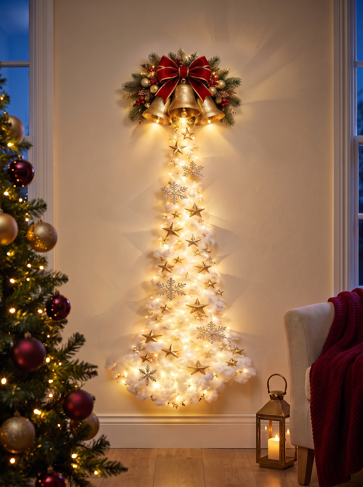 Sleighscape Christmas Wall Scene