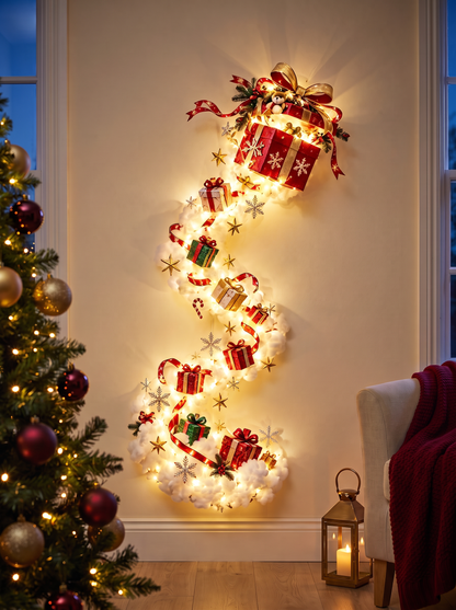 Sleighscape Christmas Wall Scene